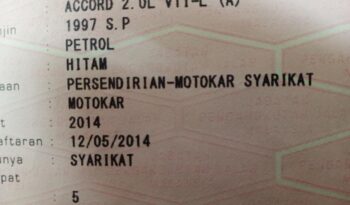 2014 Honda ACCORD 2.0 VTi-L (A) MODULO I-VTEC -TY full