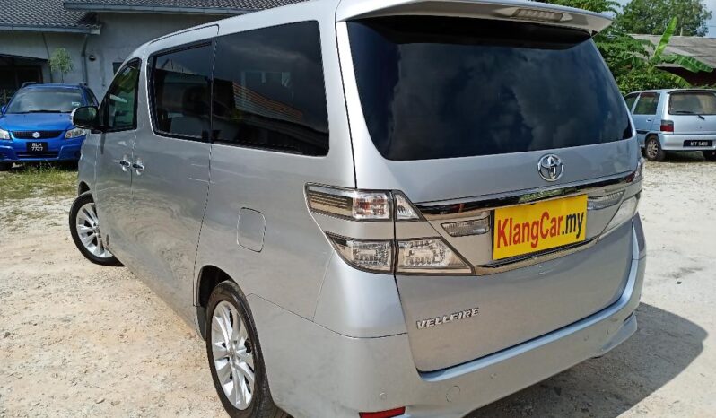 2012 Toyota VELLFIRE 2.4 Z DBA ANH20 (A) P/DOOR -TY full