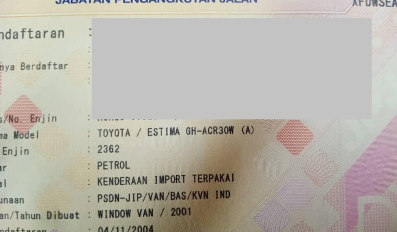 2004 Toyota ESTIMA 2.4 AERAS (A) ACR 30 VVTI -TY full