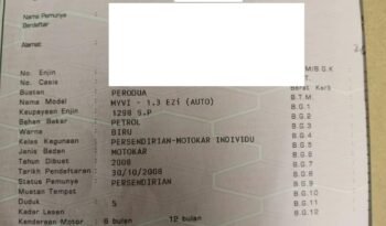Perodua MYVI 1.3 EZi (A) CASH OTR -TY full