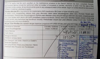 Perodua AXIA 1.0 ADVANCE (A) F/SERVICE RECORD -TY full