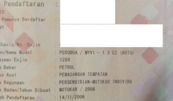 Perodua MYVI 1.3 EZ (A) CASH ONLY -TY full