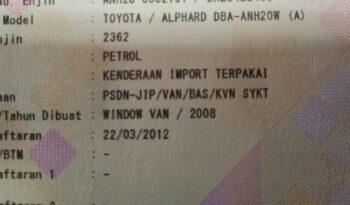 Toyota ALPHARD 2.4 (A) POWER DOOR – TY full