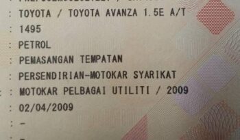 Toyota AVANZA 1.5 VVTI (A) GOOD CONDITION -TY full